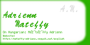 adrienn mateffy business card